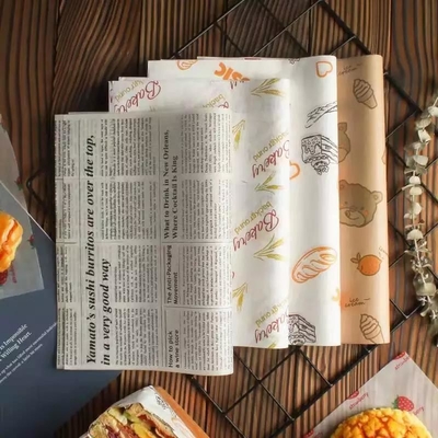 Reusable Custom Printed Food Wrapping Paper Varnish 80g For Baking