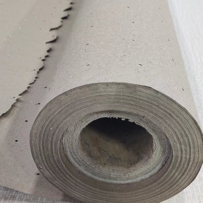 Smooth 80gsm Brown Perforated Kraft Paper Uncoated Yellow Paper Roll